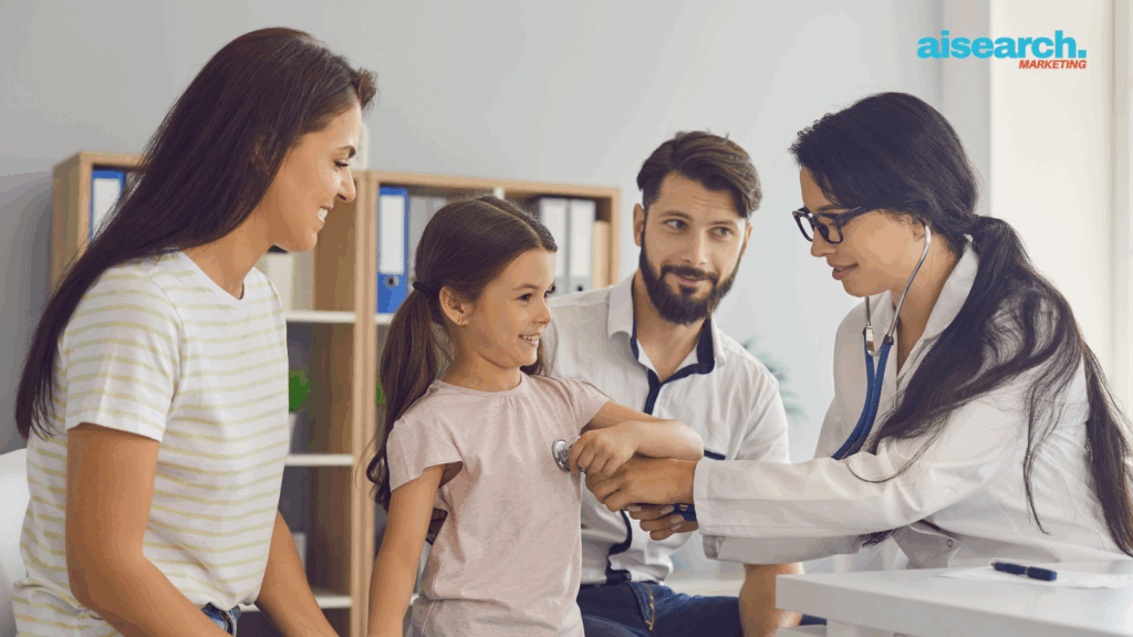 Health Insurance Leads Image representing health, well-being, families, medical professionals
